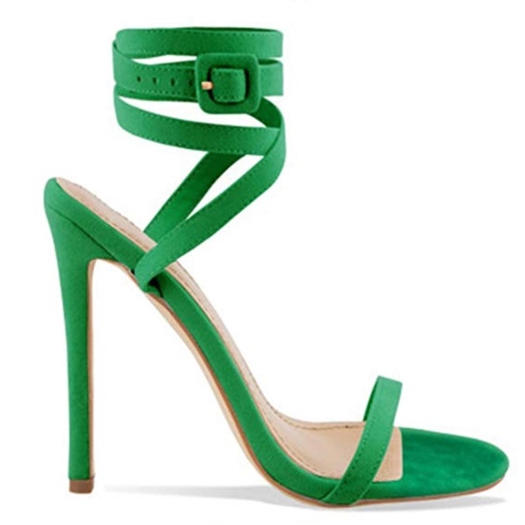 ViVI Shoes - Sexy Green Ankle Strap Stiletto By ViVi Brand New